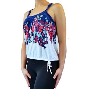 American Eagle Women's Tank Top White & Flowers XS